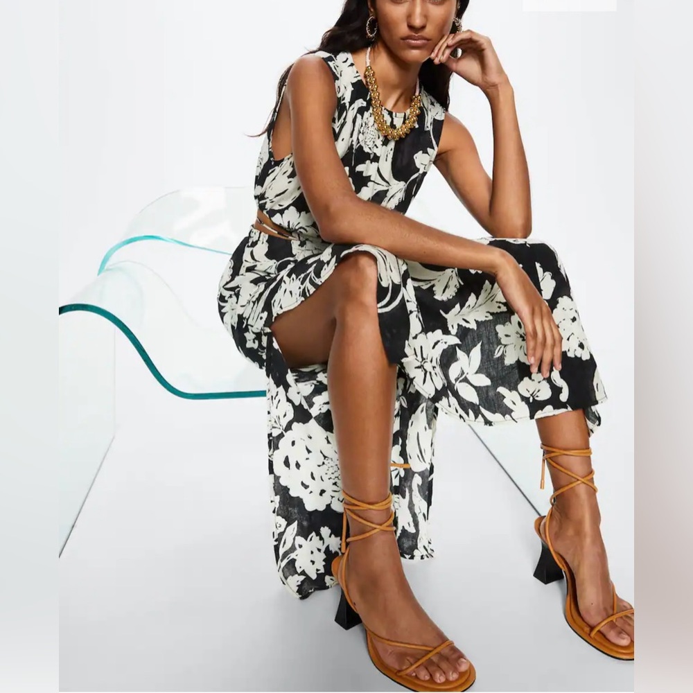 Mango Strappy heeled sandals bloggers favorite